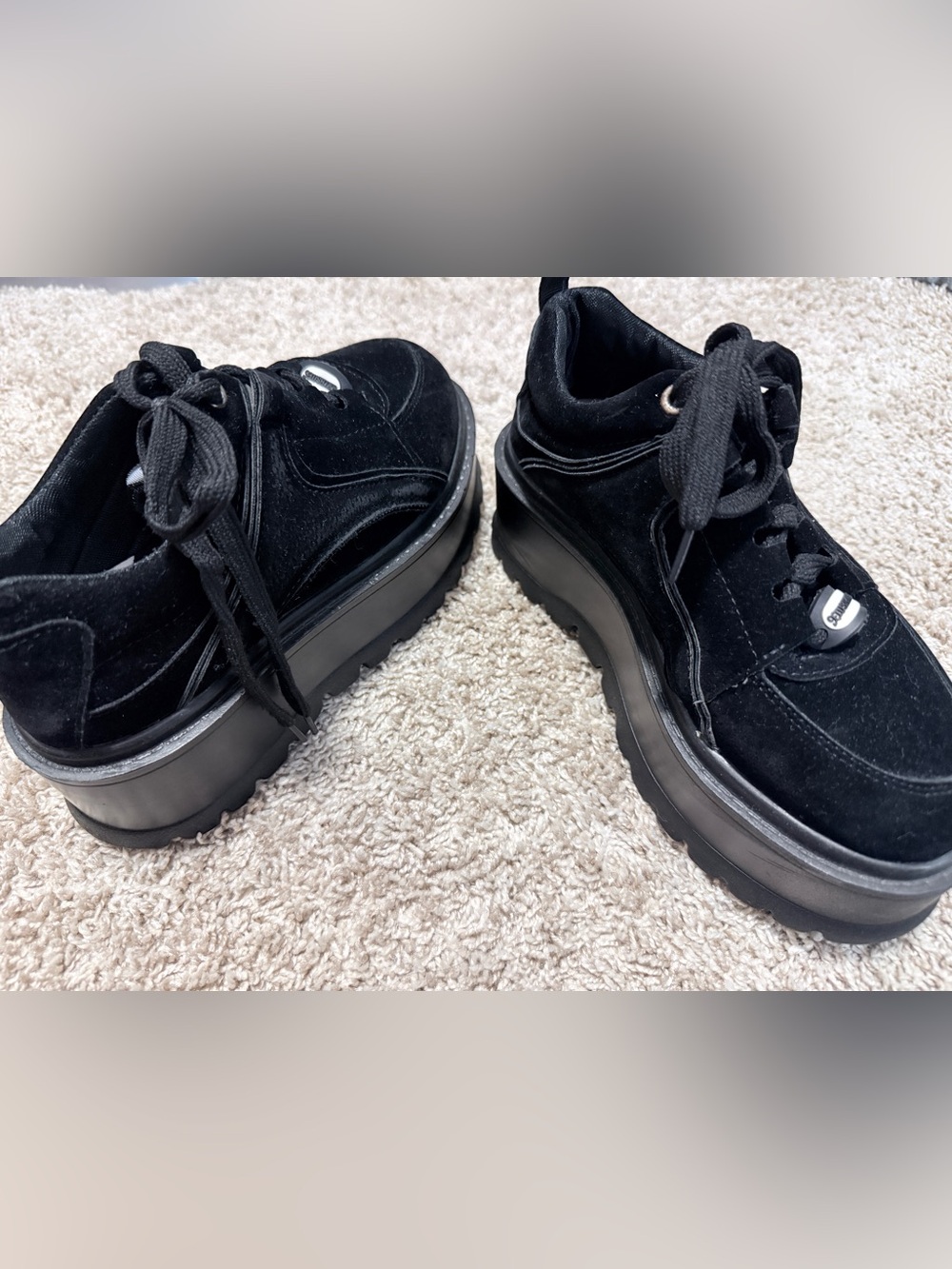 Black Platform Chunky Sneakers